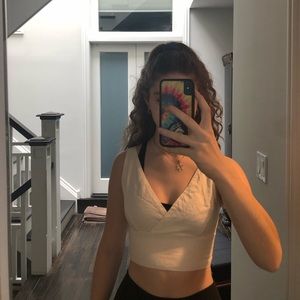 White crop top